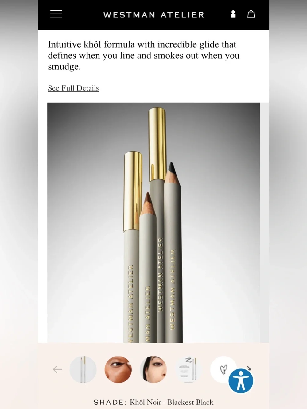 Westman Atelier Eye Love You Eye Pencil, Kohl Noir, NEW IN BOX